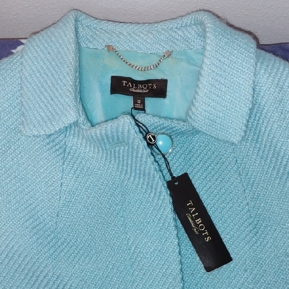 Talbots Light Blue Textured Jacket - Picture 3 of 6